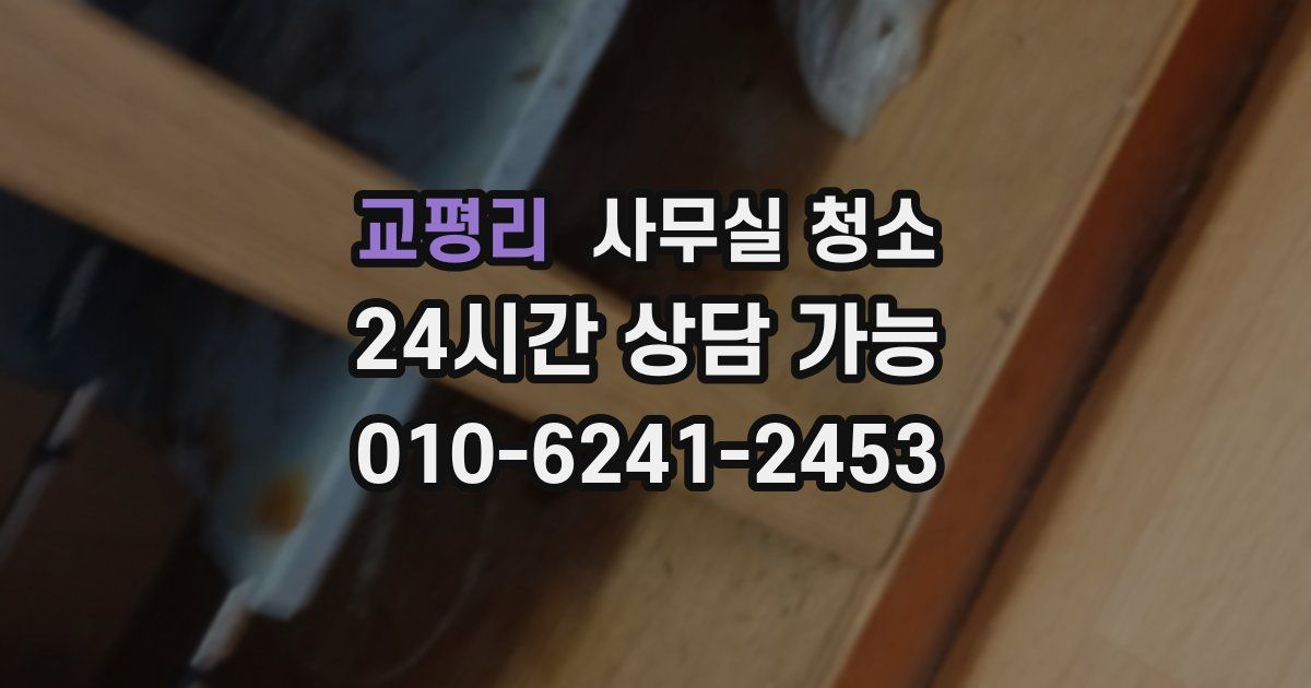 교평리 사무실 청소