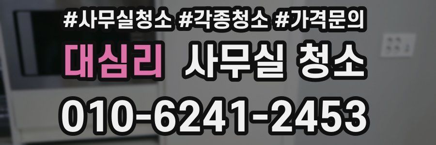 대심리 사무실 청소