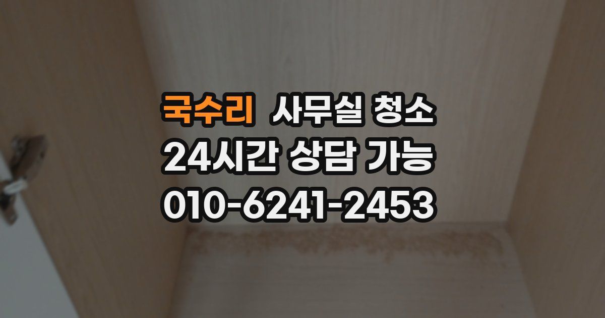 국수리 사무실 청소