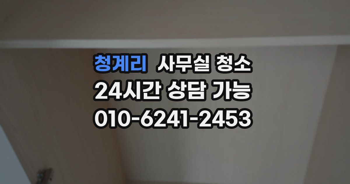 청계리 사무실 청소