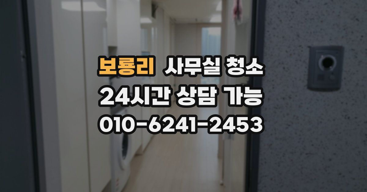보룡리 사무실 청소
