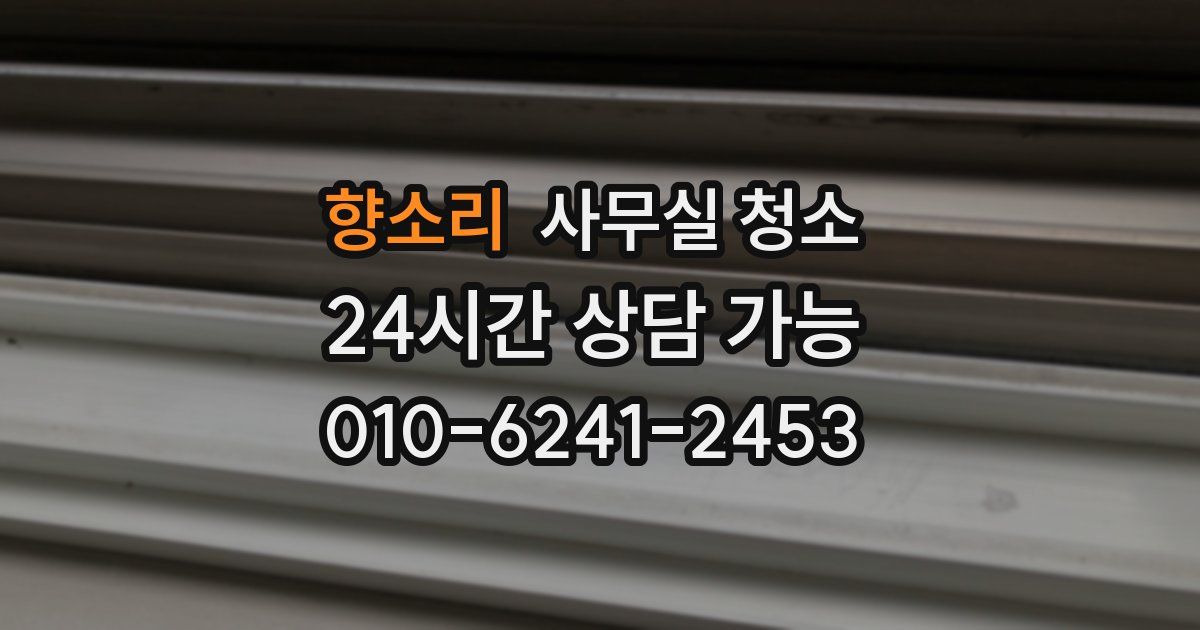 향소리 사무실 청소