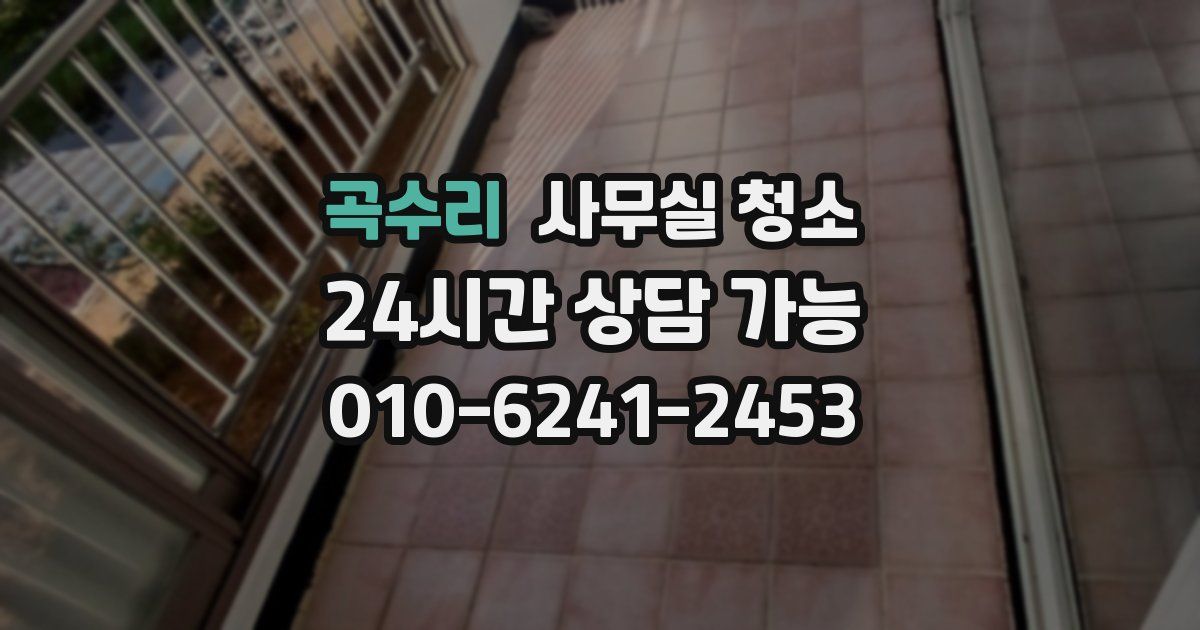 곡수리 사무실 청소