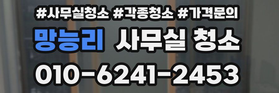 망능리 사무실 청소