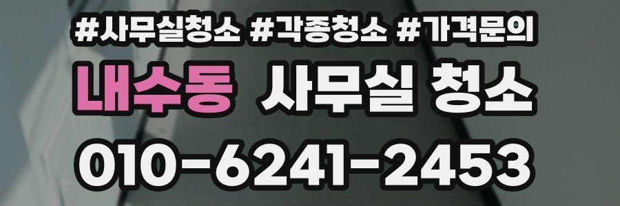 내수동 사무실 청소