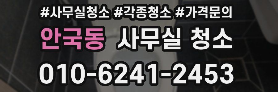 안국동 사무실 청소
