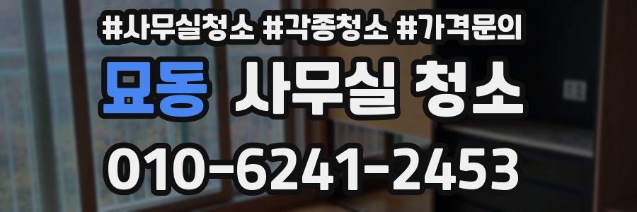 묘동 사무실 청소