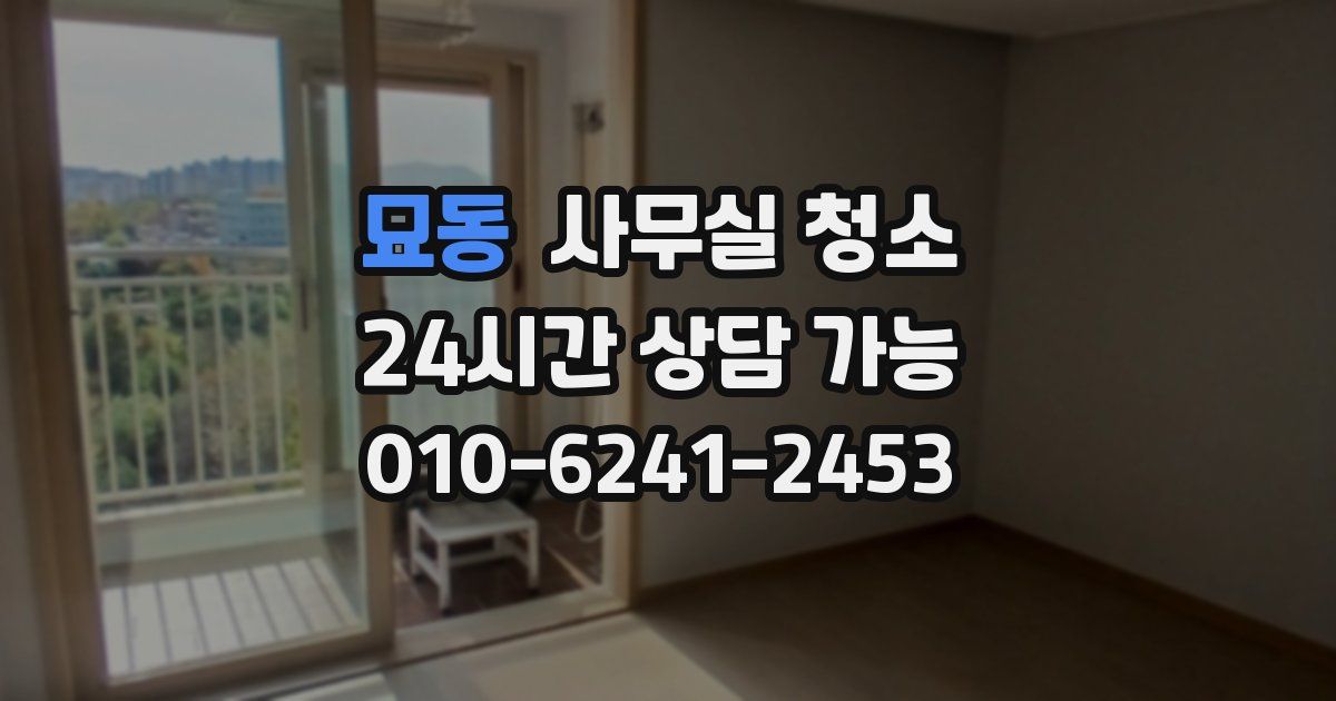 묘동 사무실 청소