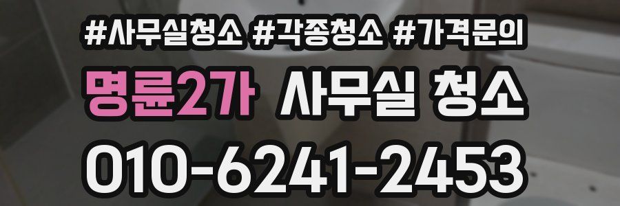 명륜2가 사무실 청소