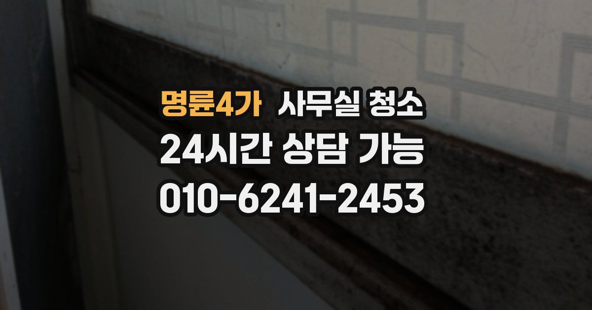 명륜4가 사무실 청소