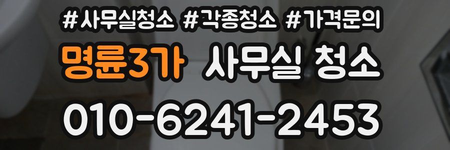 명륜3가 사무실 청소