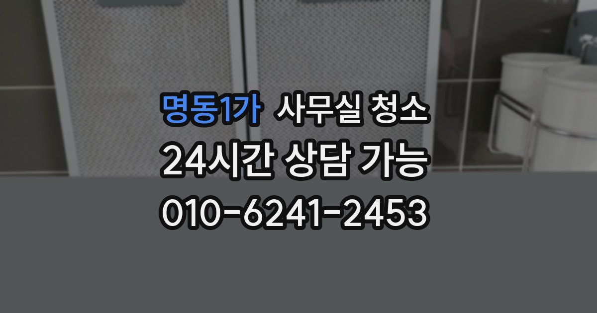 명동1가 사무실 청소