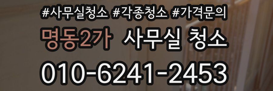 명동2가 사무실 청소