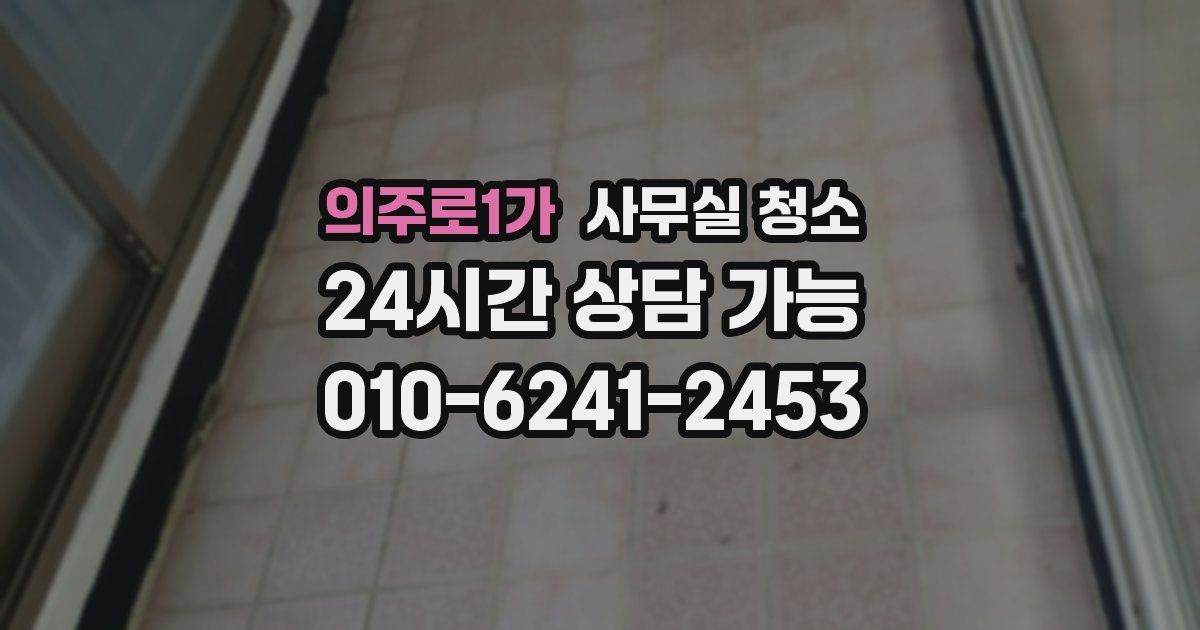 의주로1가 사무실 청소