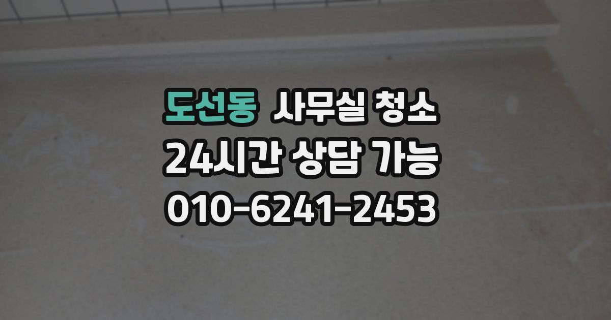 도선동 사무실 청소