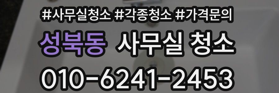 성북동 사무실 청소