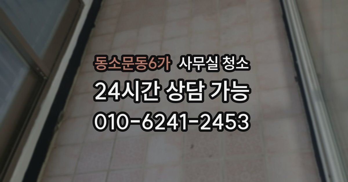 동소문동6가 사무실 청소