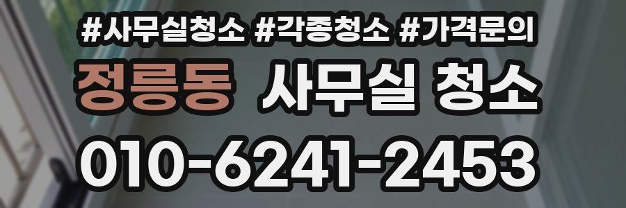 정릉동 사무실 청소