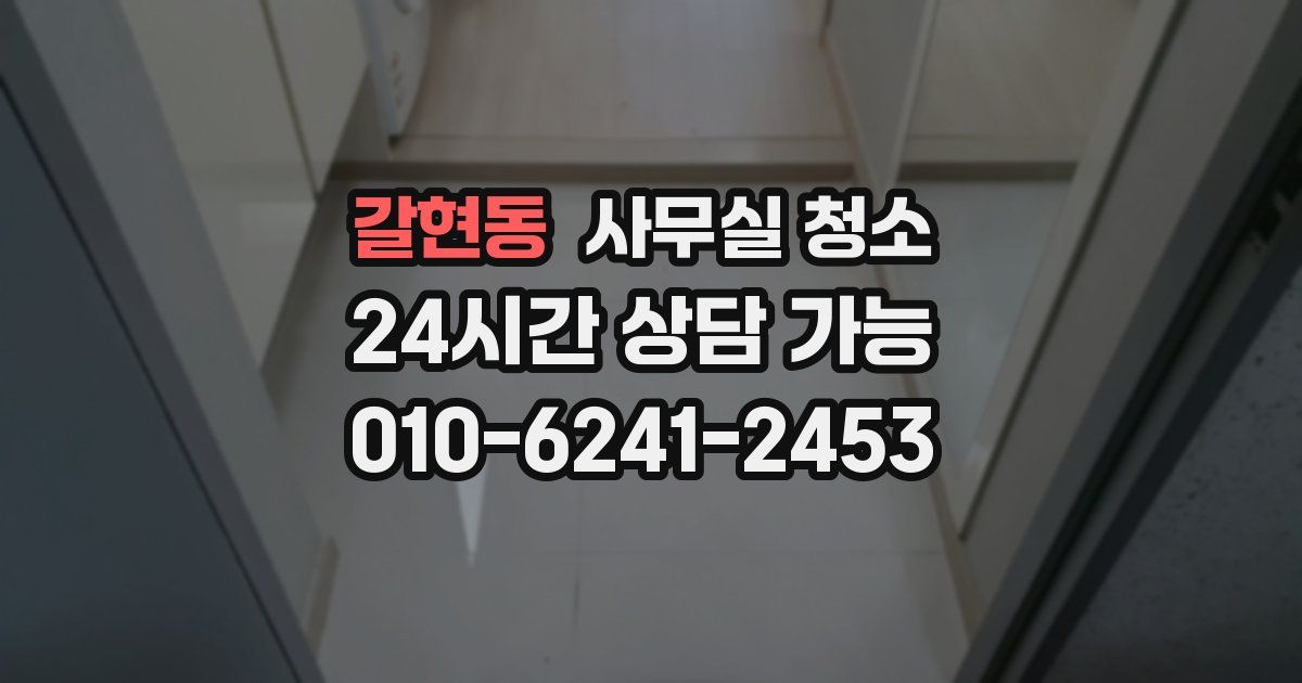 갈현동 사무실 청소