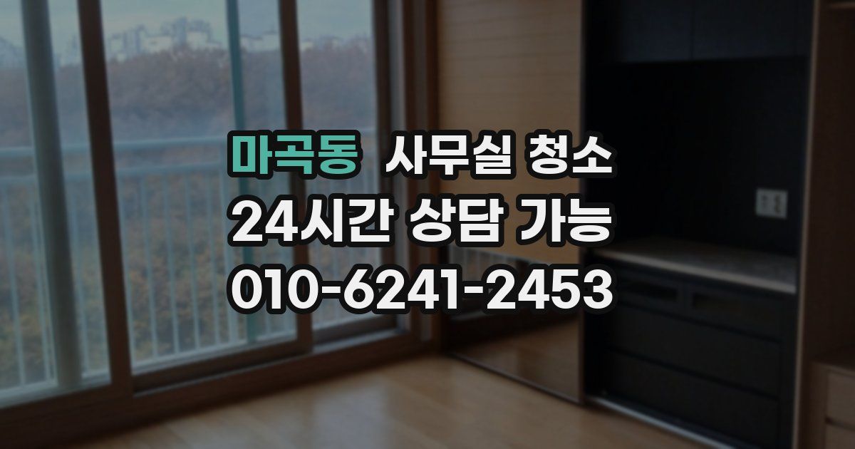 마곡동 사무실 청소