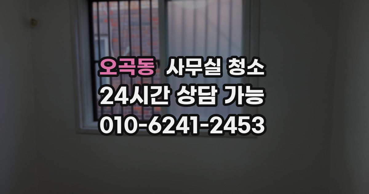 오곡동 사무실 청소