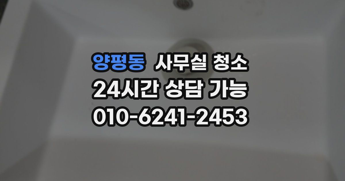 양평동 사무실 청소