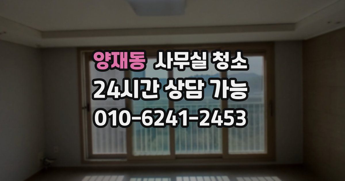양재동 사무실 청소
