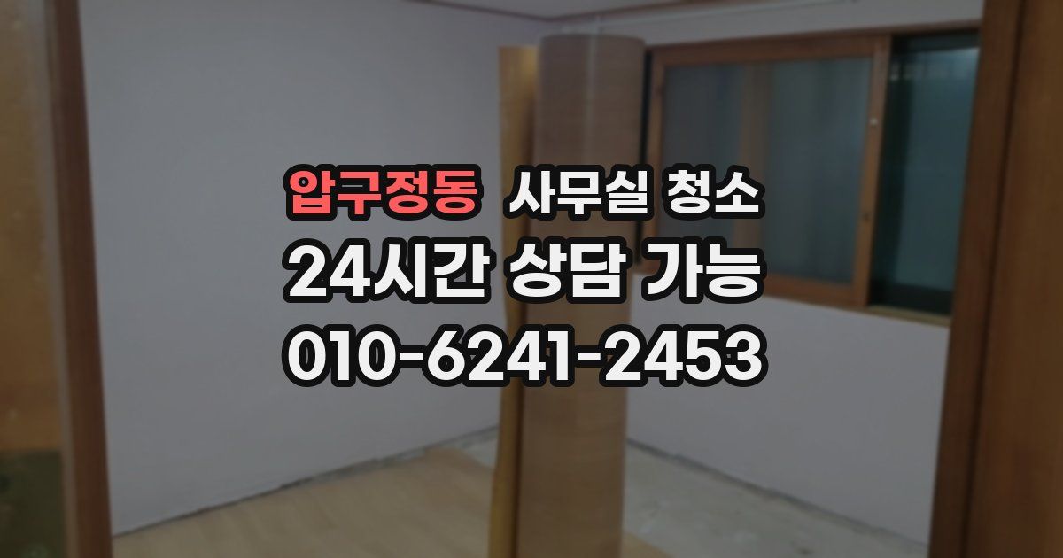 압구정동 사무실 청소