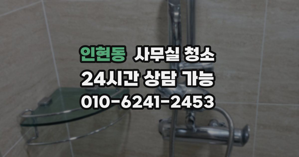 인현동 사무실 청소