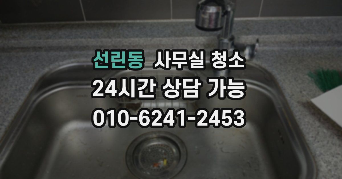 선린동 사무실 청소
