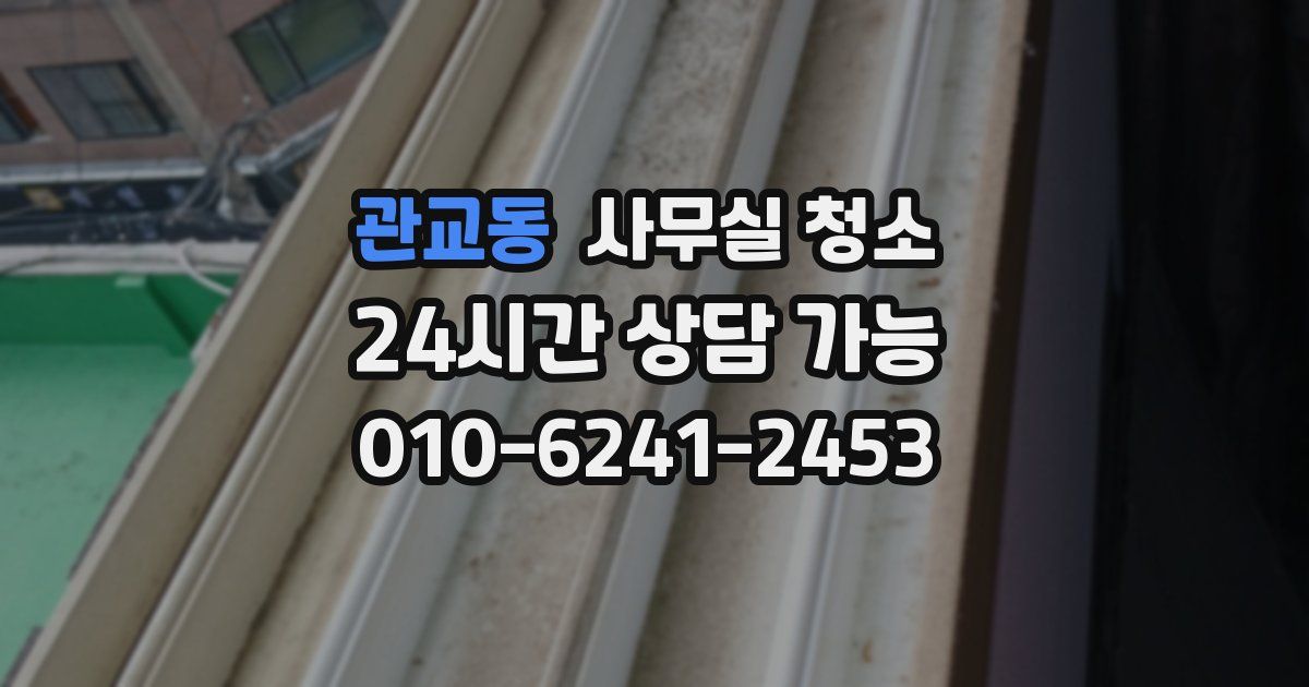 관교동 사무실 청소