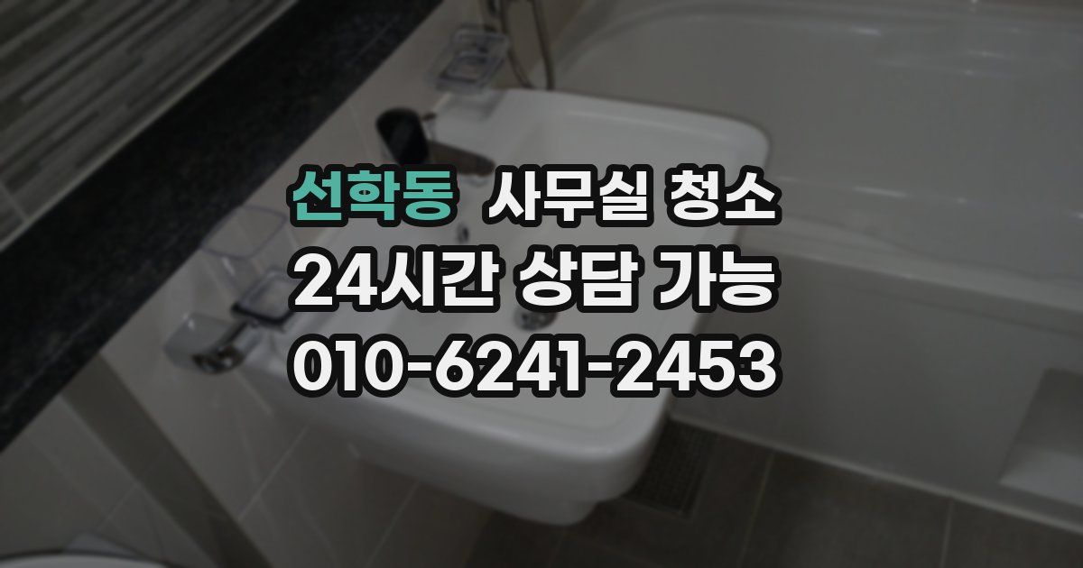 선학동 사무실 청소