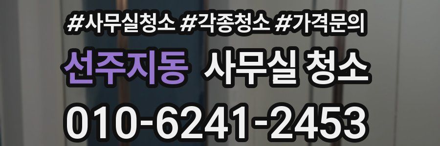 선주지동 사무실 청소