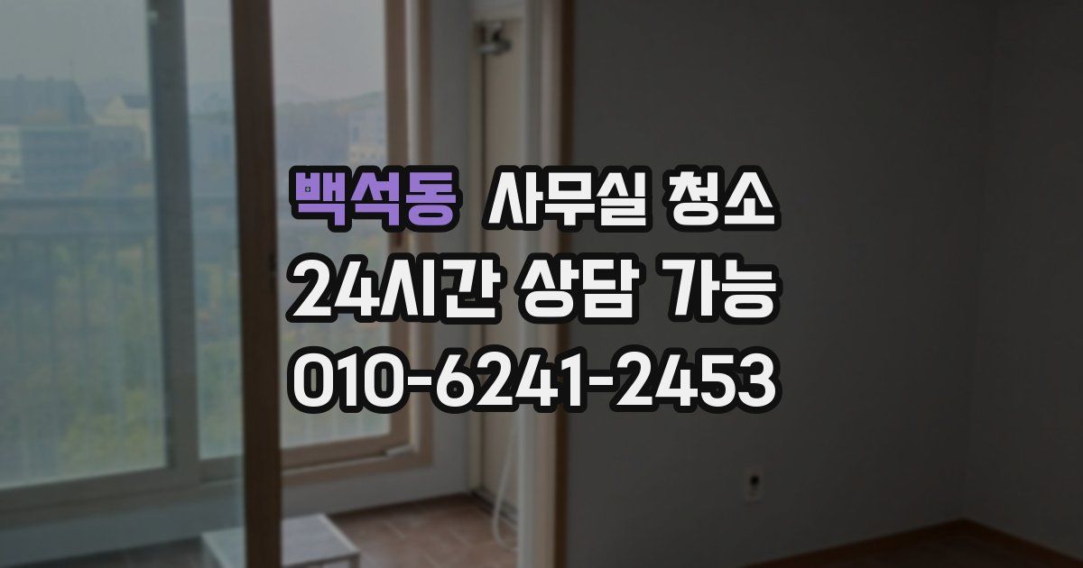 백석동 사무실 청소
