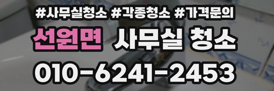 선원면 사무실 청소