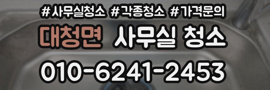 대청면 사무실 청소