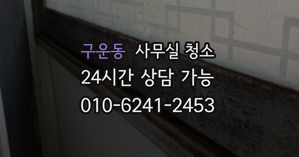 구운동 사무실 청소
