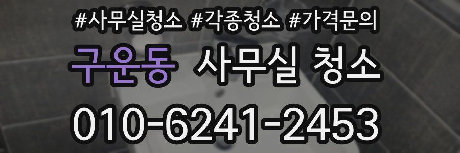 구운동 사무실 청소