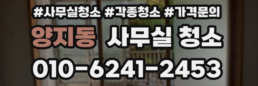 양지동 사무실 청소