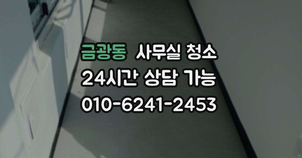 금광동 사무실 청소