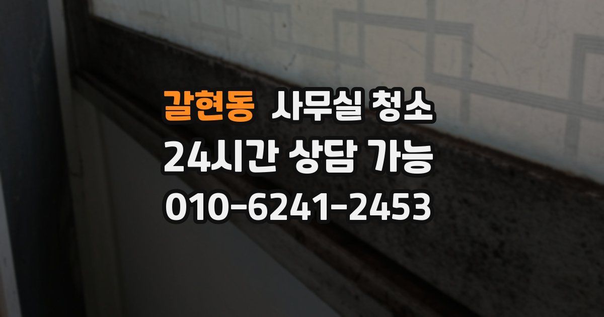 갈현동 사무실 청소