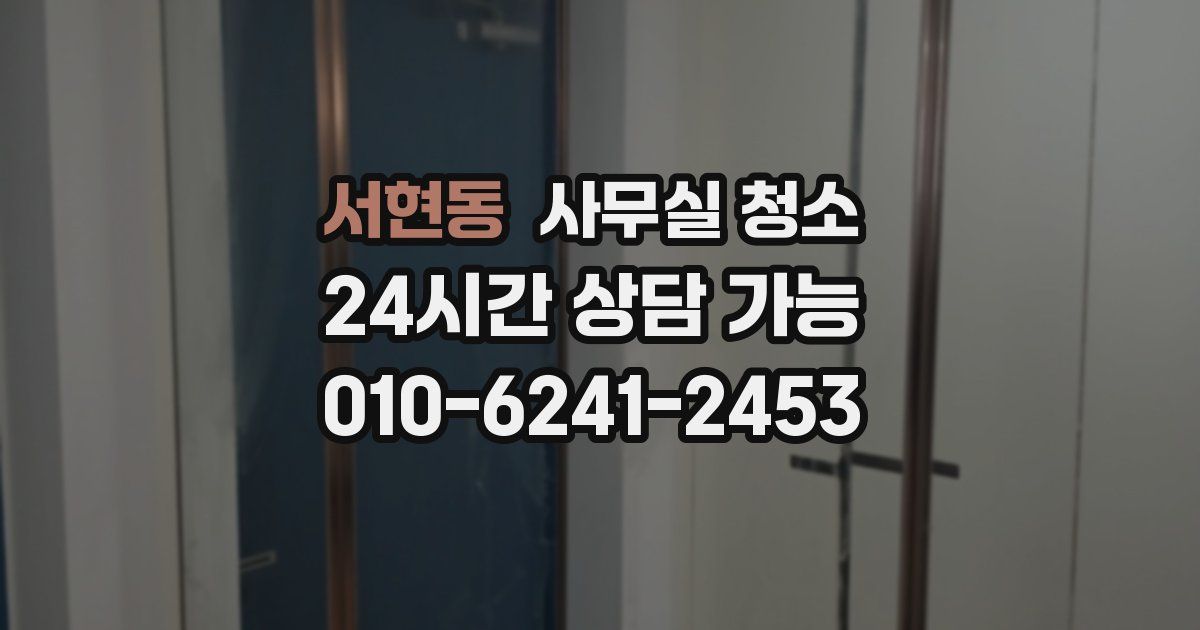 서현동 사무실 청소