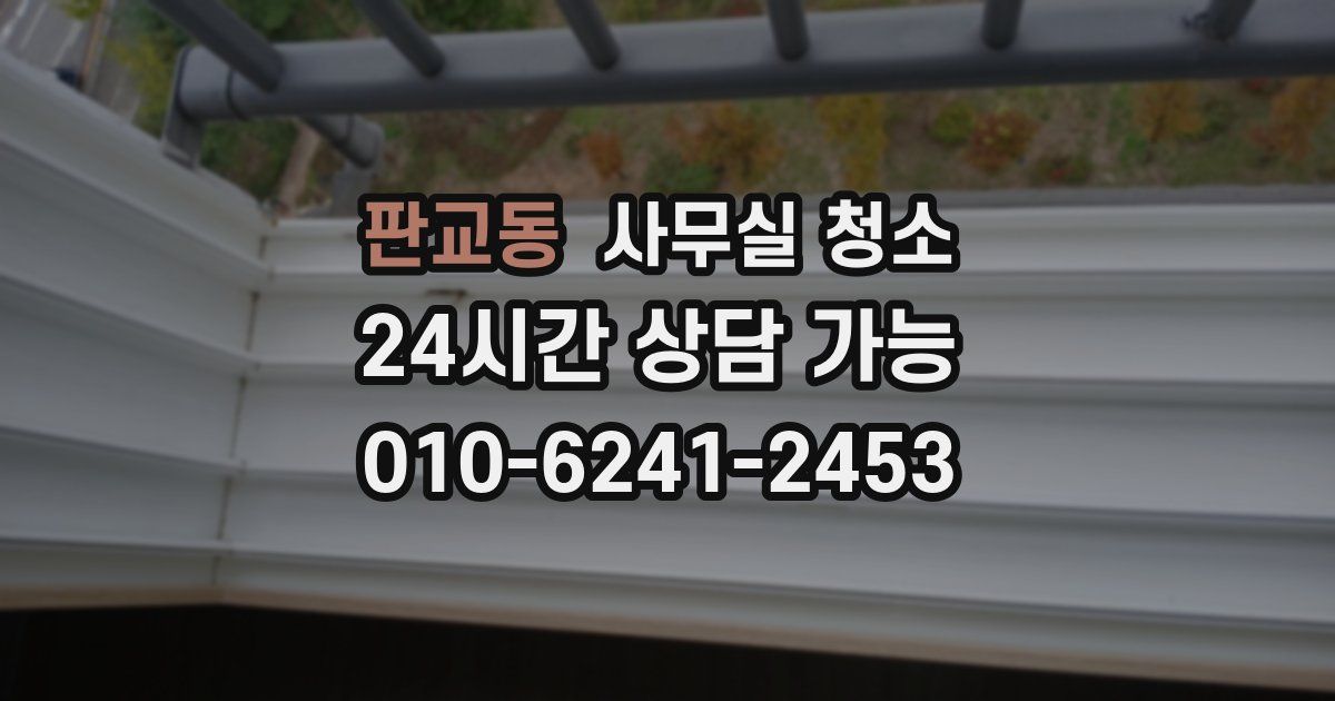 판교동 사무실 청소