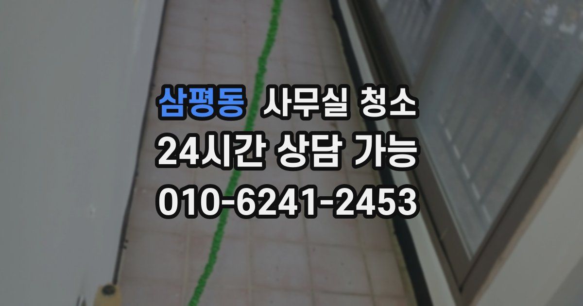 삼평동 사무실 청소