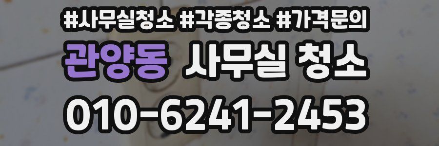 관양동 사무실 청소