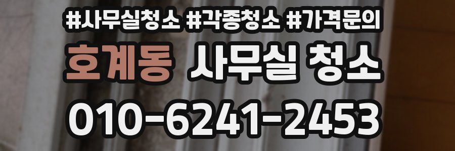 호계동 사무실 청소