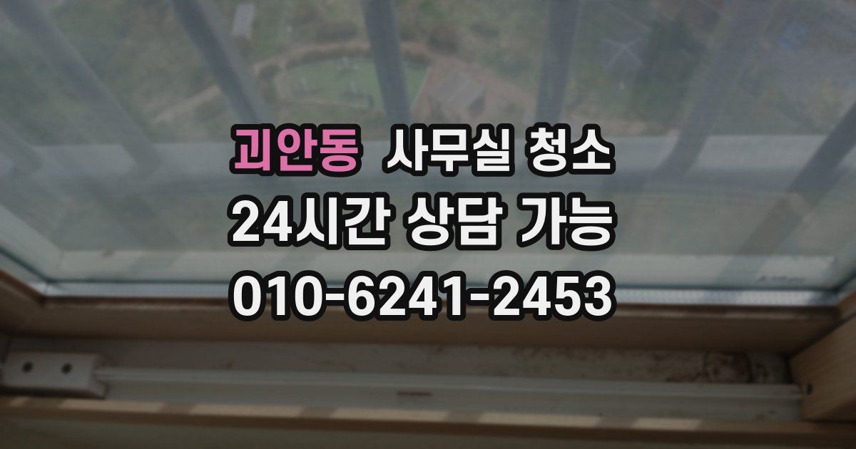 괴안동 사무실 청소