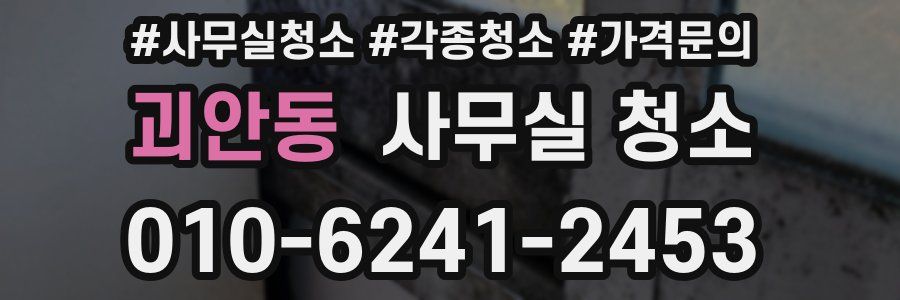 괴안동 사무실 청소