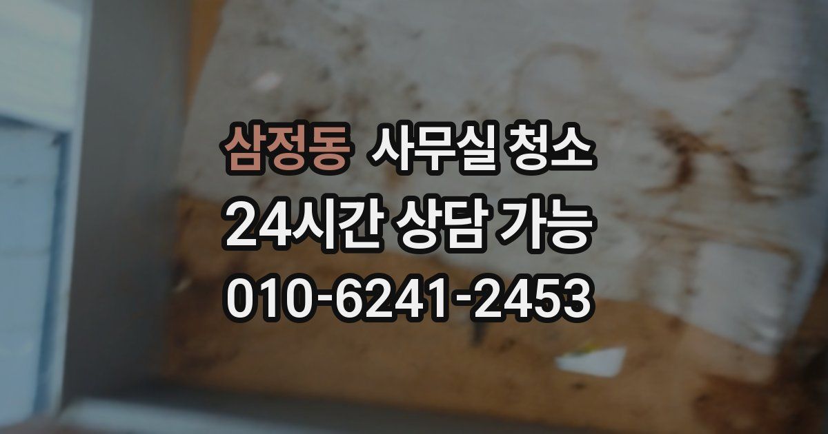 삼정동 사무실 청소