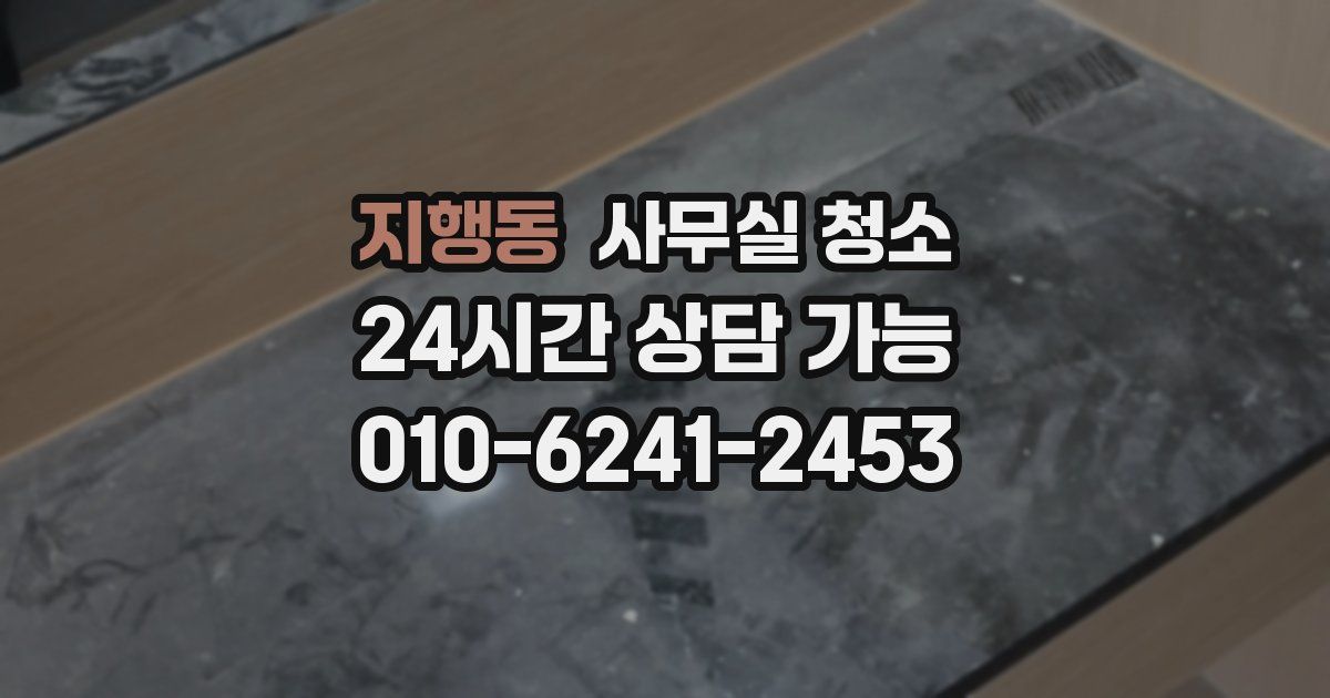 지행동 사무실 청소